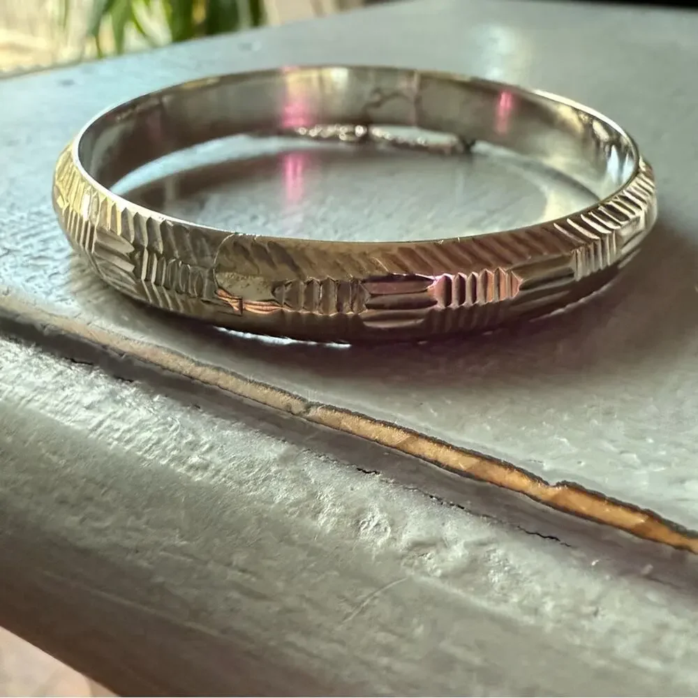 925 Sterling Silver Bangle Bracelet VINTAGE
